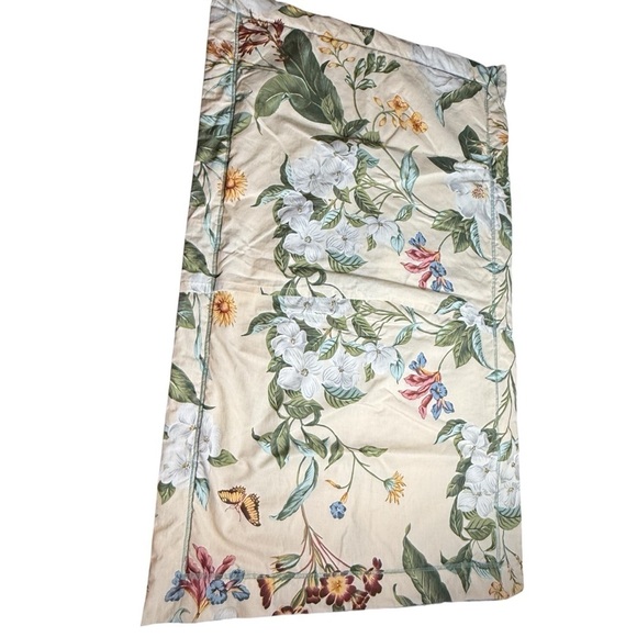 1 Crown Crafts Williamsburg Garden Images King Pillow Sham USA Made Beige Floral - Picture 8 of 8